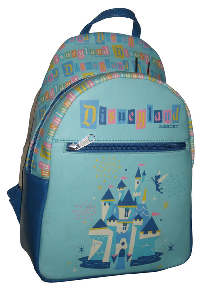 Disney Land Store Resort 65th Anniversary Castle Funko Loungefly Blue Mini Backpack Bag