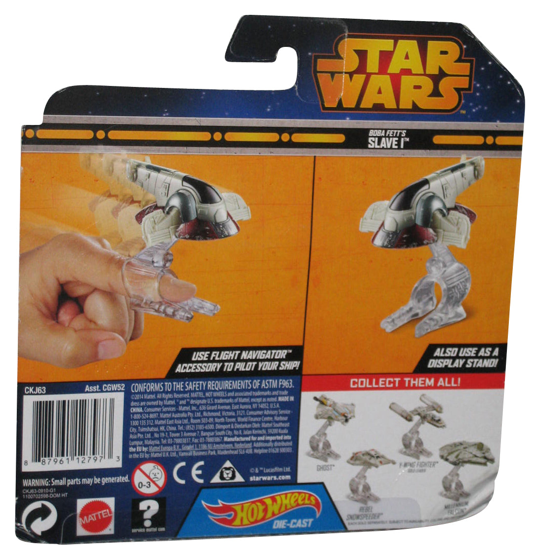 Star Wars Hot Wheels Starship Boba Fett Slave I (2014) Mattel Vehicle Toy -