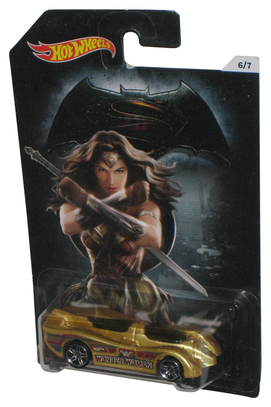 DC Batman vs Superman Wonder Woman Power Pistons Hot Wheels (2015) Mattel Die-Cast Toy Car #6/7