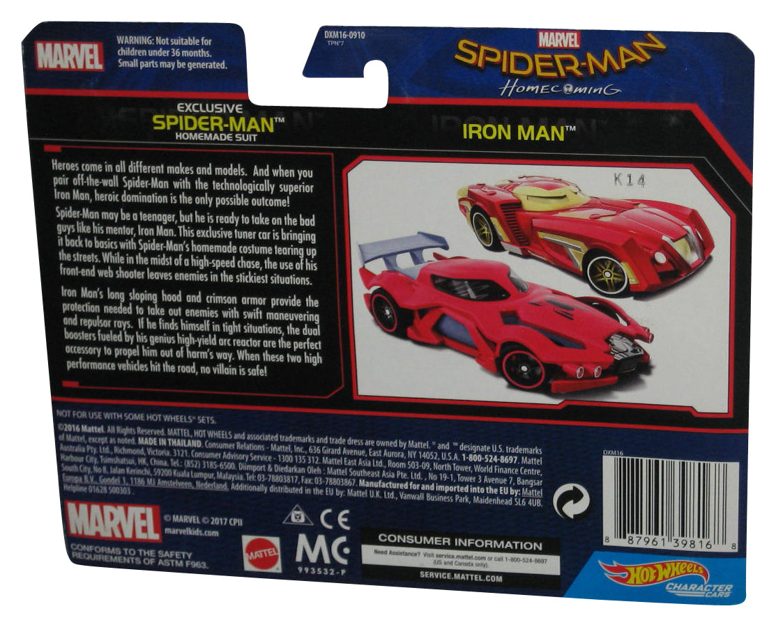 Marvel Homecoming Spider-Man (2016) Hot Wheels Toy Car 2-Pack Set