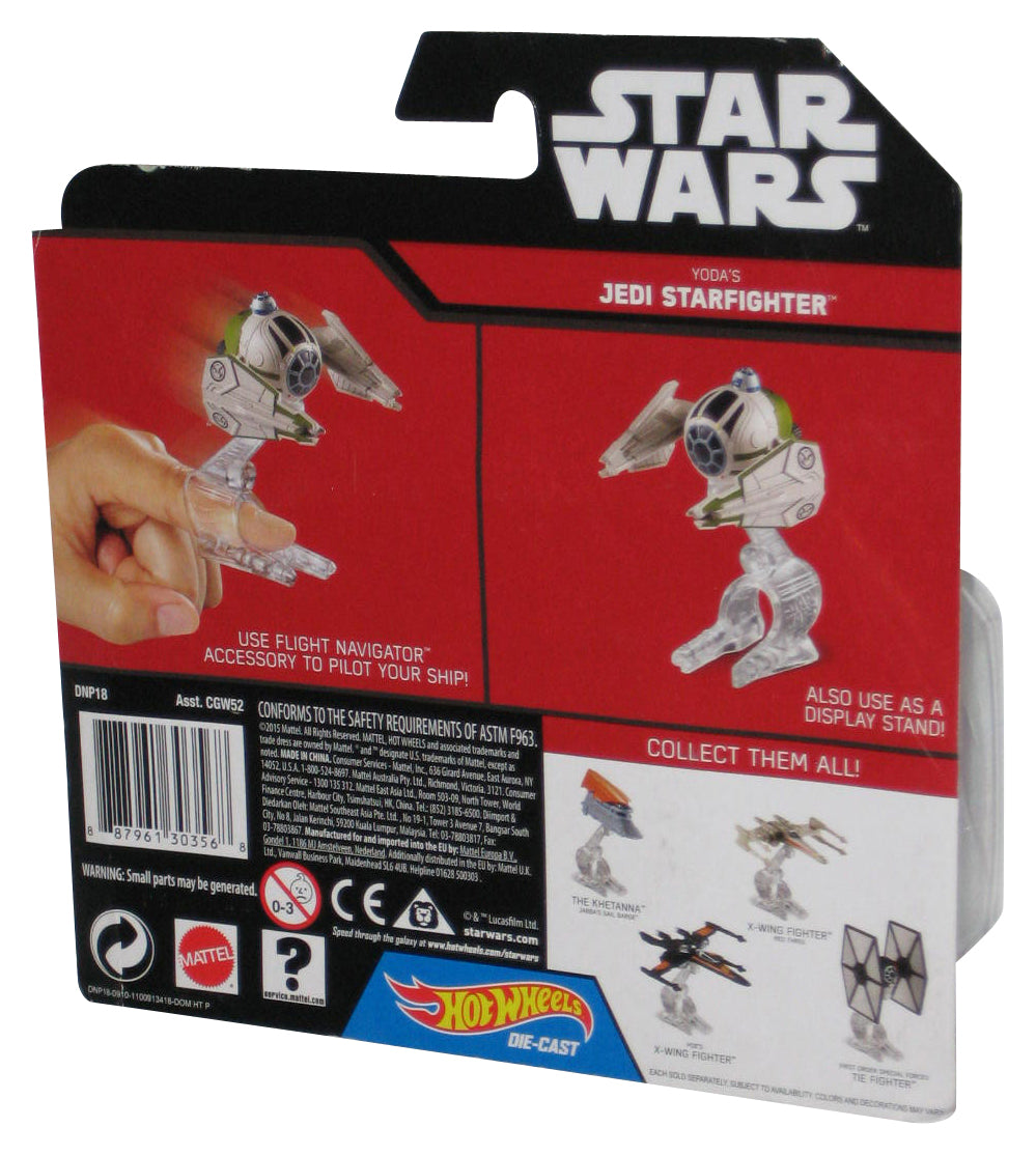 Star Wars Hot Wheels Yoda's Jedi Starfighter (2015) Die Cast Toy Vehicle