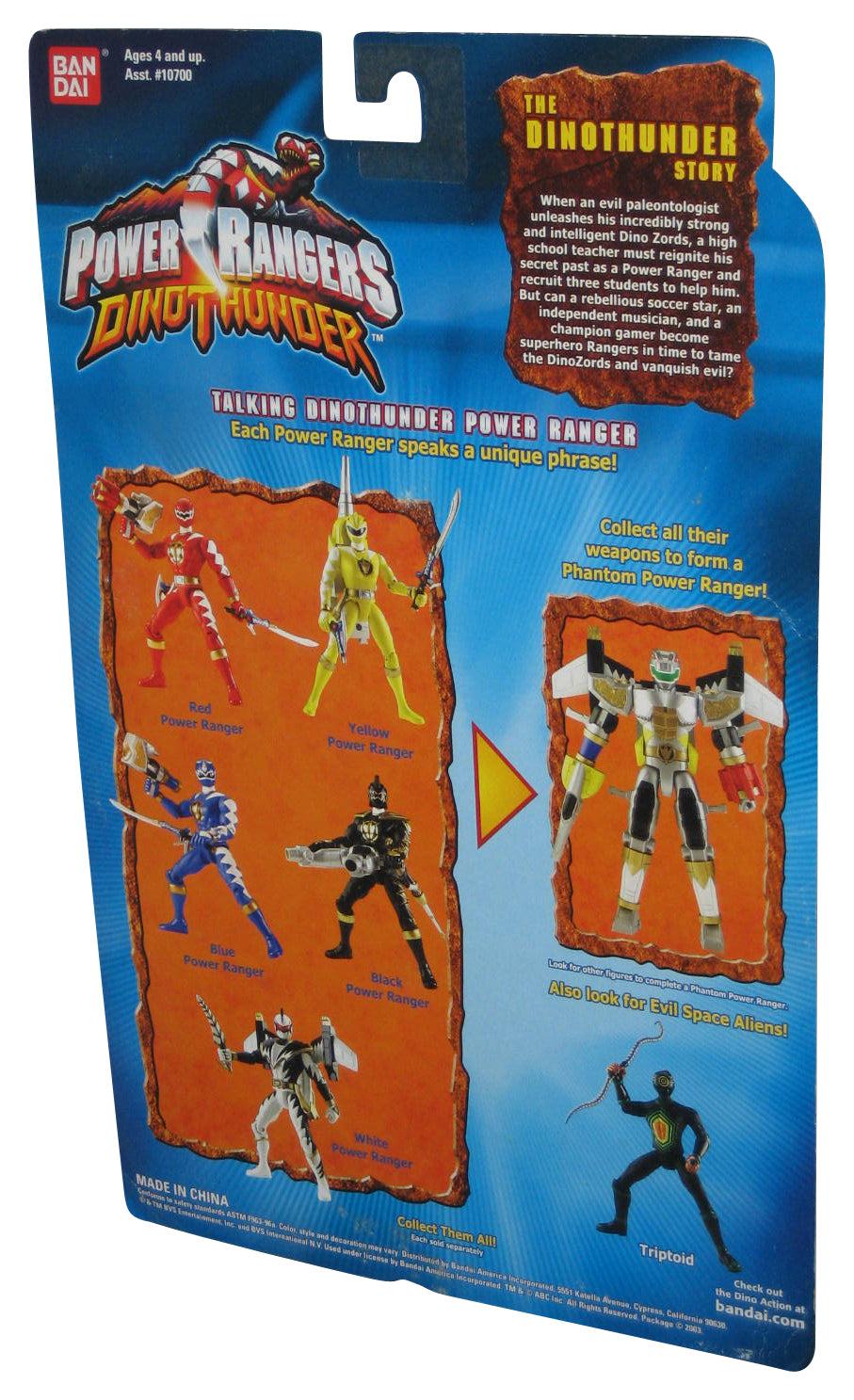 Power Rangers Dino Thunder Black Triptoid (2003) Bandai Action Figure