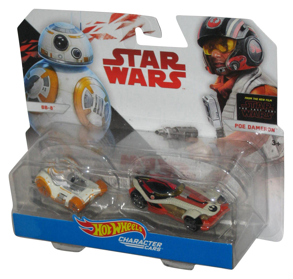 Star Wars BB-8 & Poe Dameron Hot Wheels (2017) Character Cars Toy Set 2-Pack