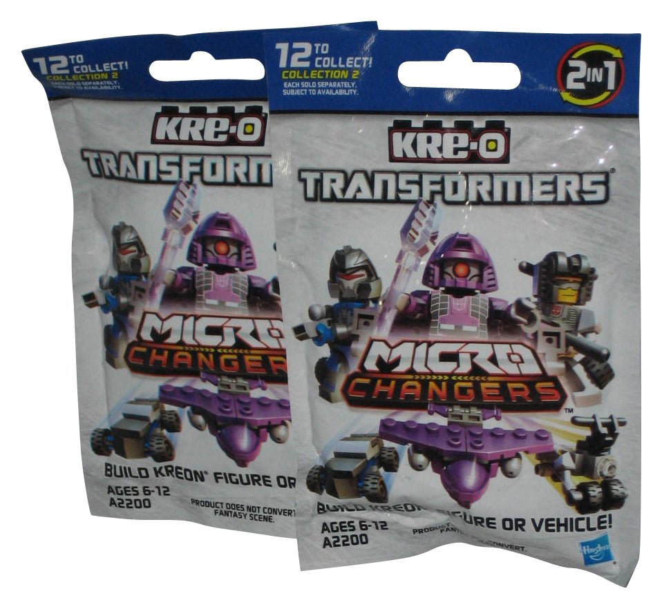 Transformers Kre-O Micro Changers Series 4 Toy Mystery Random Bag Pack Lot - (2 Packs)