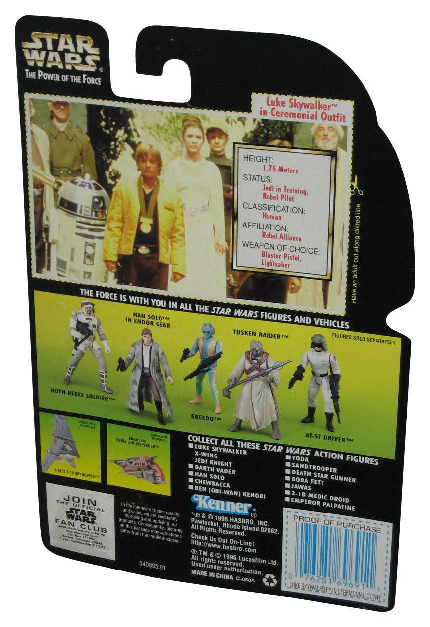 Star Wars Power of The Force (1996) All New Likeness of Luke Skywalker Green Card Figure