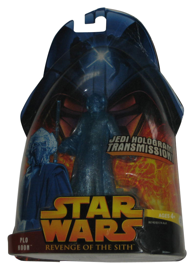 Star Wars Revenge of The Sith (2005) Plo Koon Jedi Hologram Transmission Action Figure #66 - (Creased Card)