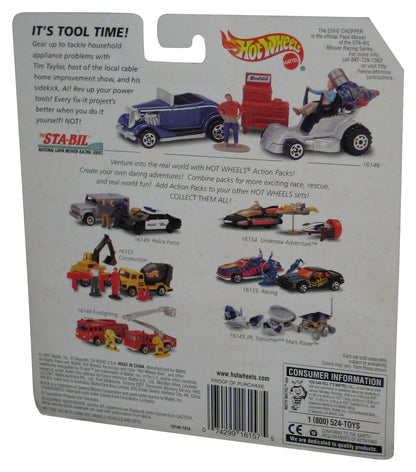 Hot Wheels Home Improvement (1996) Action Pack Toy Car Figure Set - ('33 Ford Convertible & Dixie Chopper)