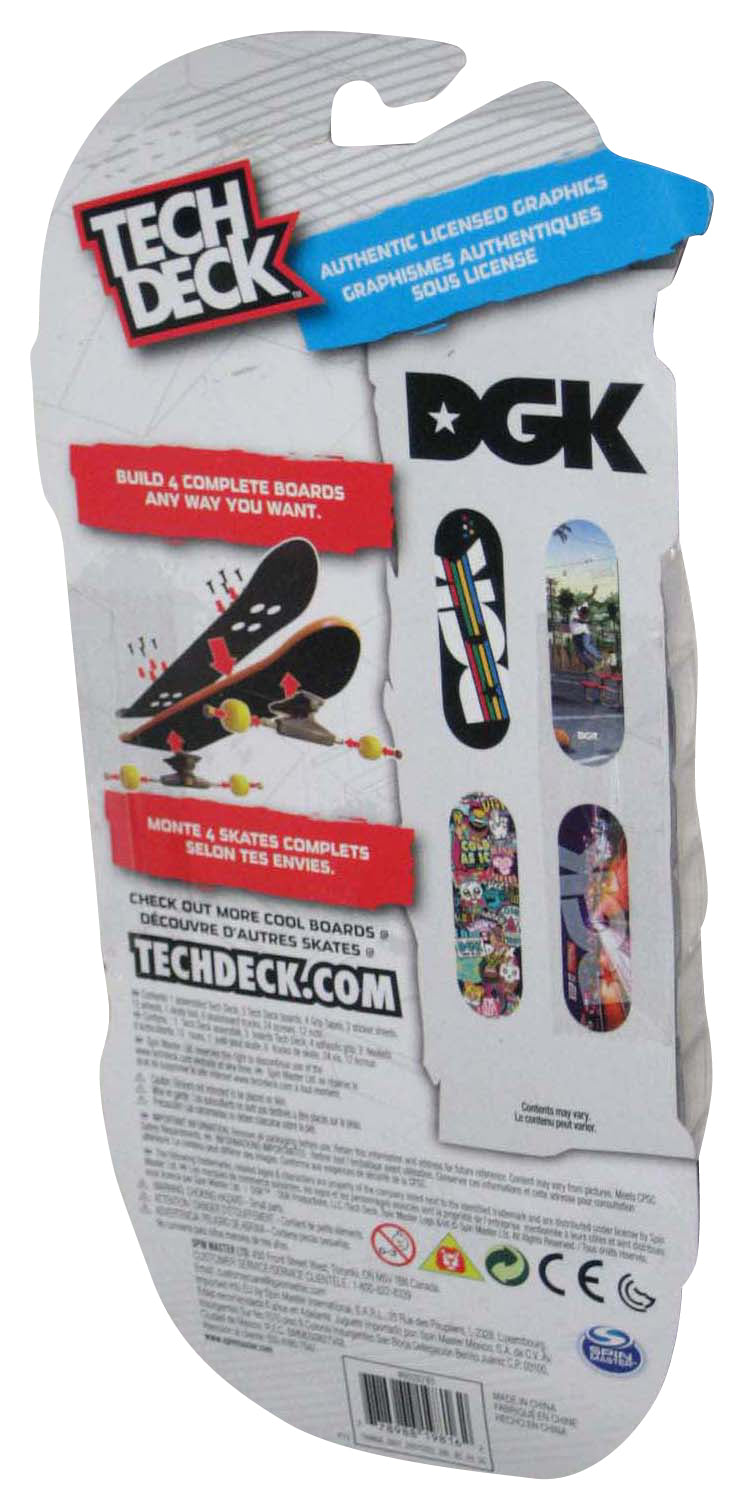 Tech Deck DGK Spin Master Mini Toy Fingerboard Skateboard 4-Pack
