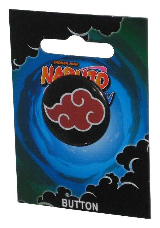 Naruto Shippuden Akatsuki Symbol Red Cloud Black Anime Button GE-438059
