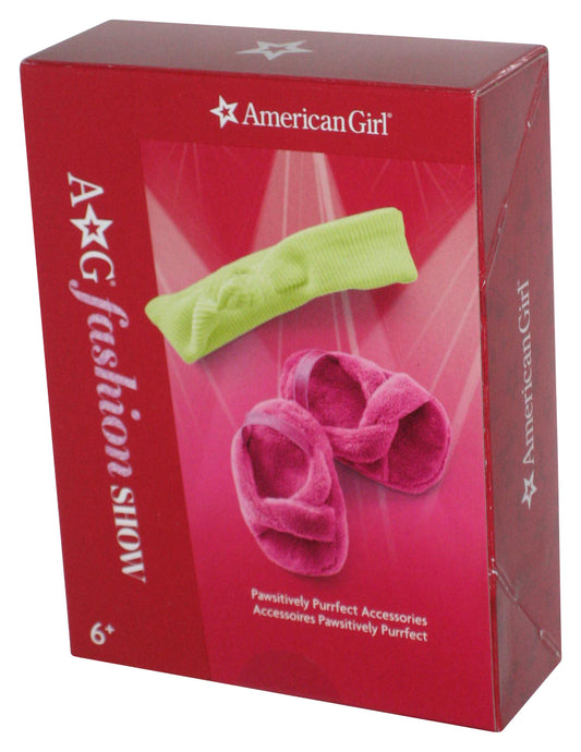 American Girl Pawsitively Purrfect Stay Pink Accessories Clothes Shoes Slippers