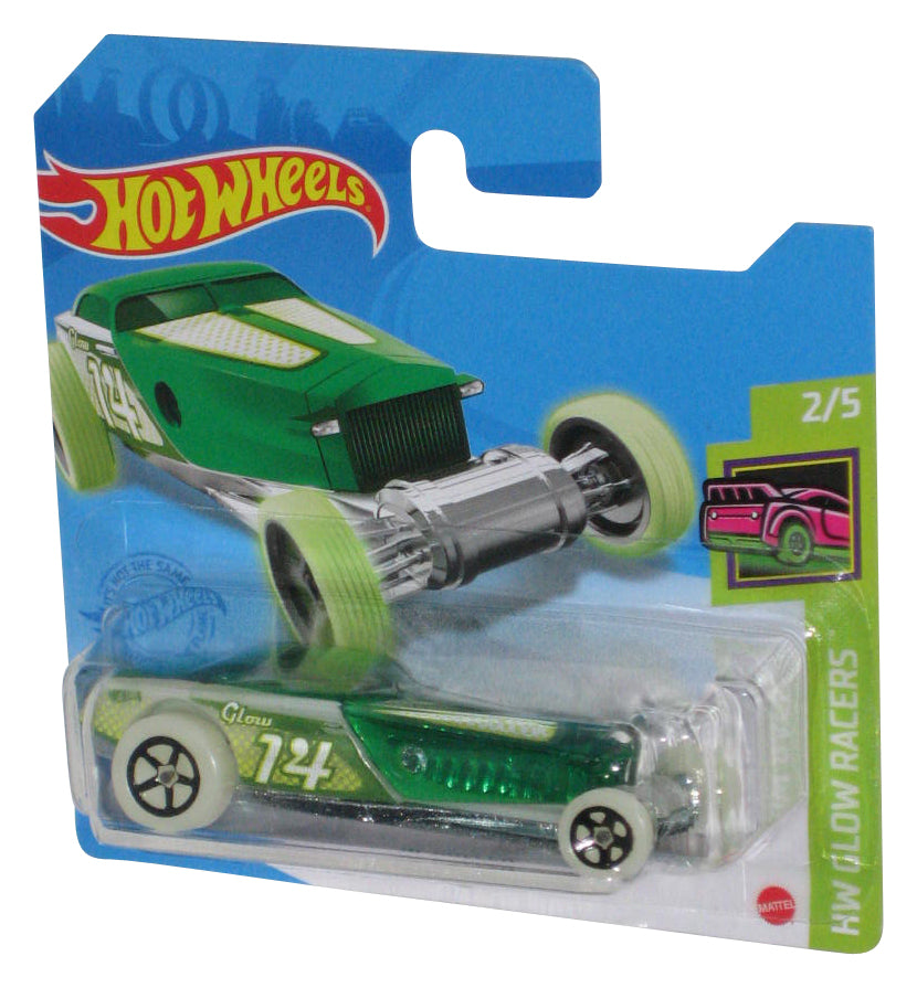 Hot Wheels HW Glow Racers (2018) Hi-Roller Green Toy Car #2/5 - (Short Card)