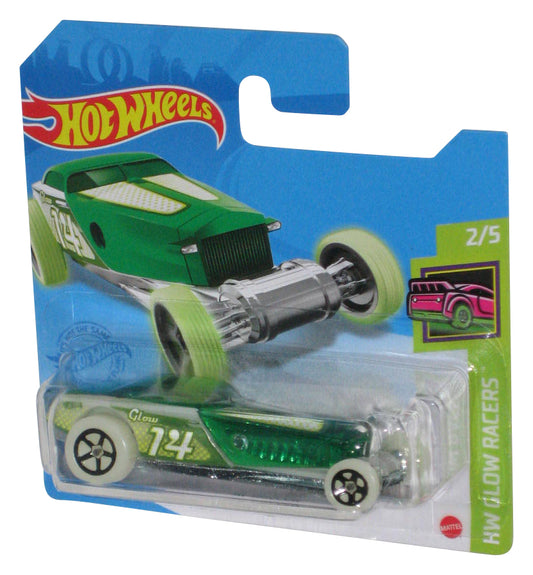 Hot Wheels HW Glow Racers (2018) Hi-Roller Green Toy Car #2/5 - (Short Card)
