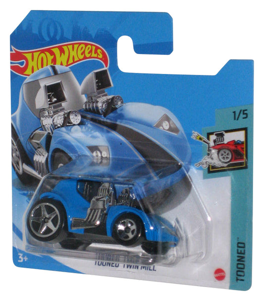 Hot Wheels Tooned Twin Mill (2018) Blue Toy Car #1/5 - (Short Card)