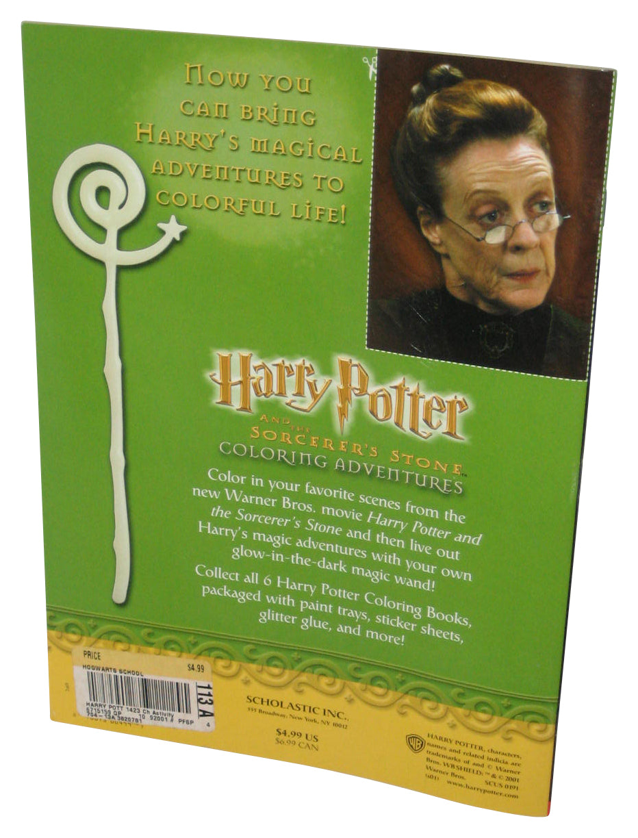 Harry Potter and The Sorcerer's Stone Hogwarts School (2001) Paperback Book w/ Toy Wand - (Coloring Adventure Series)