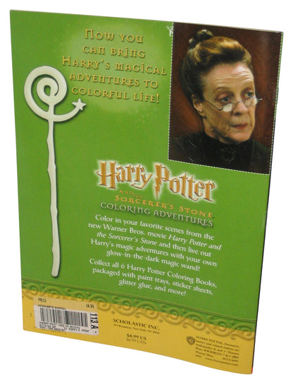 Harry Potter and The Sorcerer's Stone Hogwarts School (2001) Paperback Book w/ Toy Wand - (Coloring Adventure Series)