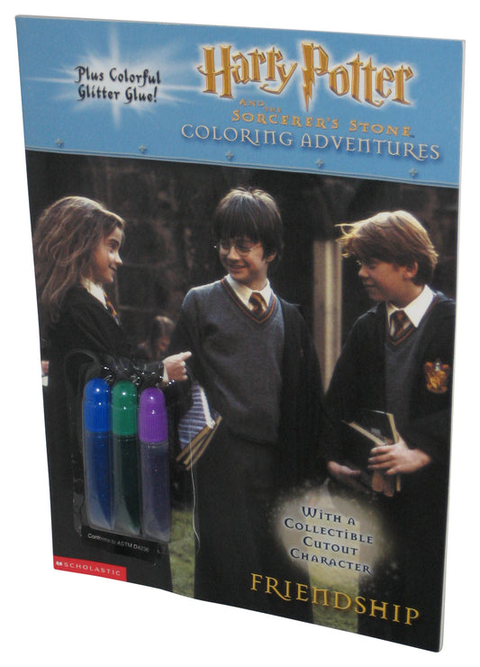 Harry Potter and The Sorcerer's Stone Friendship (2001) Paperback Book w/ Colorful Glitter Glue - (Coloring Adventure Series)