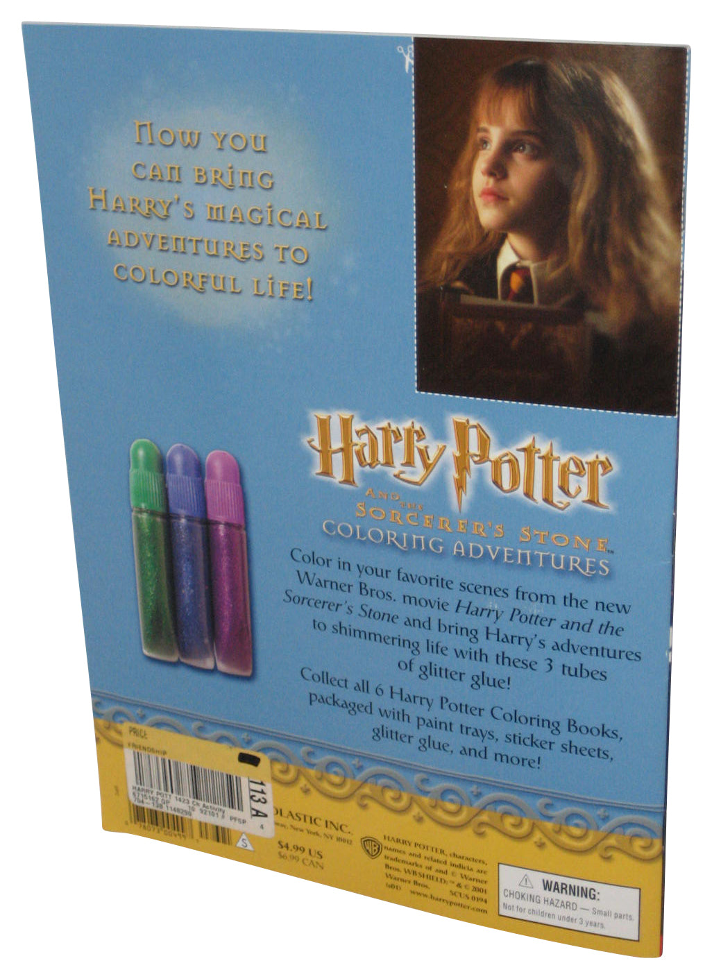 Harry Potter and The Sorcerer's Stone Friendship (2001) Paperback Book w/ Colorful Glitter Glue - (Coloring Adventure Series)