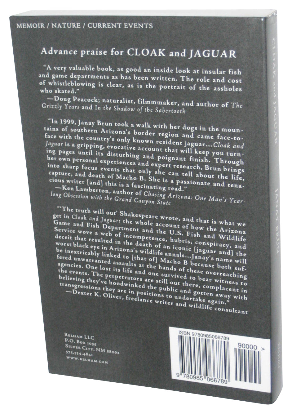 Cloak and Jaguar: Following A Cat From Desert to Courtroom (2015) Paperback Book