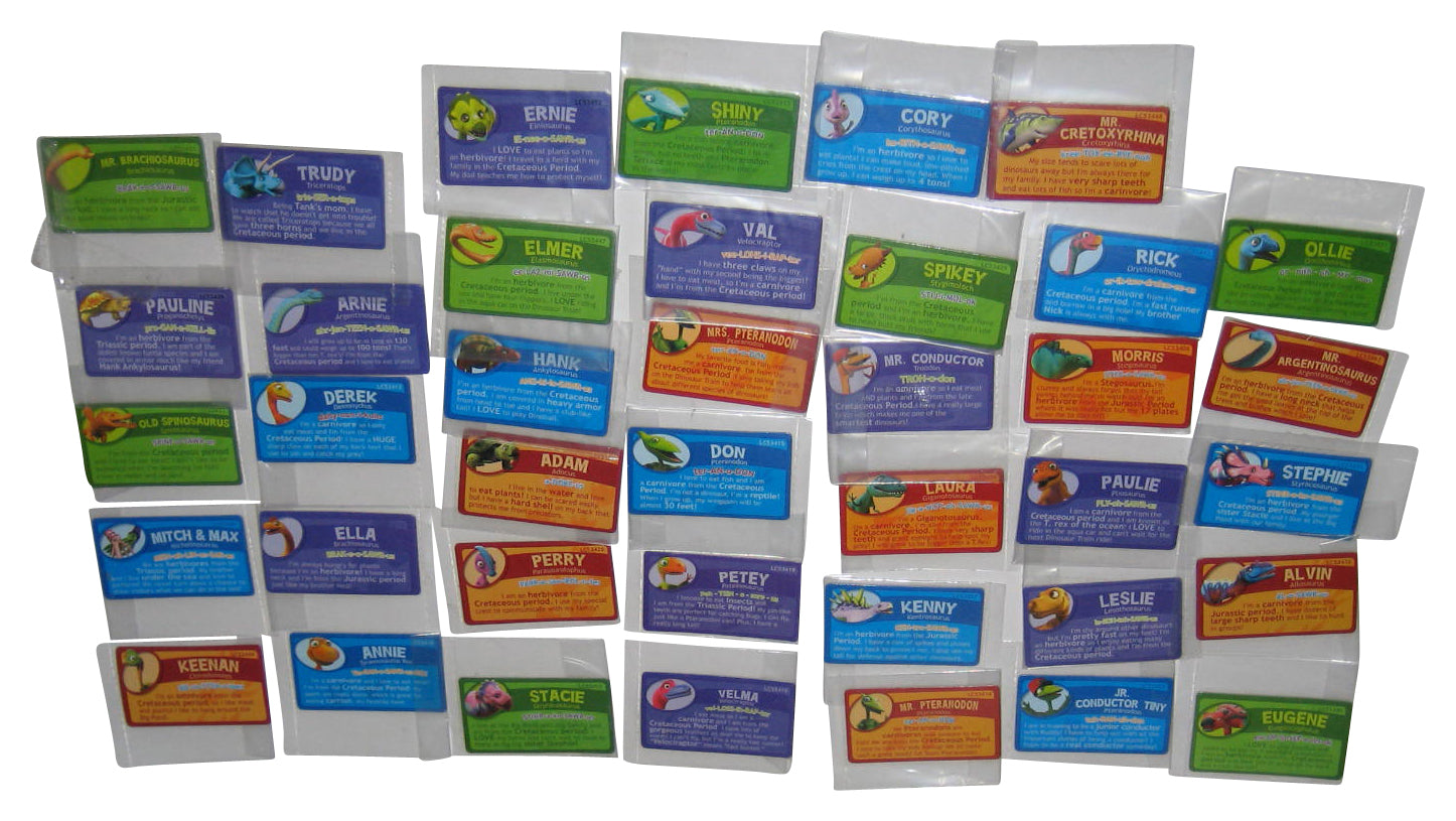 Dinosaur Train Name Tag Mini Cards Lot - (39 ID Cards)