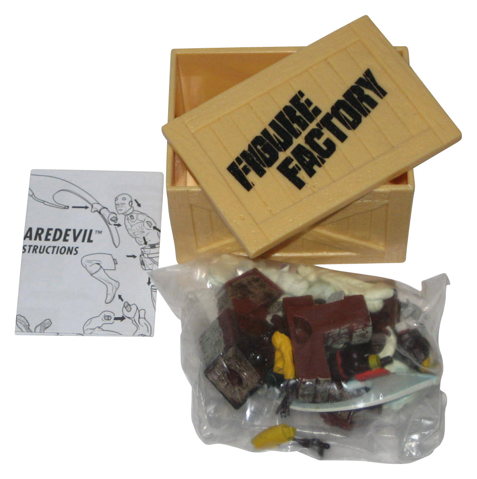 Marvel Build Factory (2005) Toy Biz Daredevil Yellow Outfit Mystery Variant Figure w/ Crate