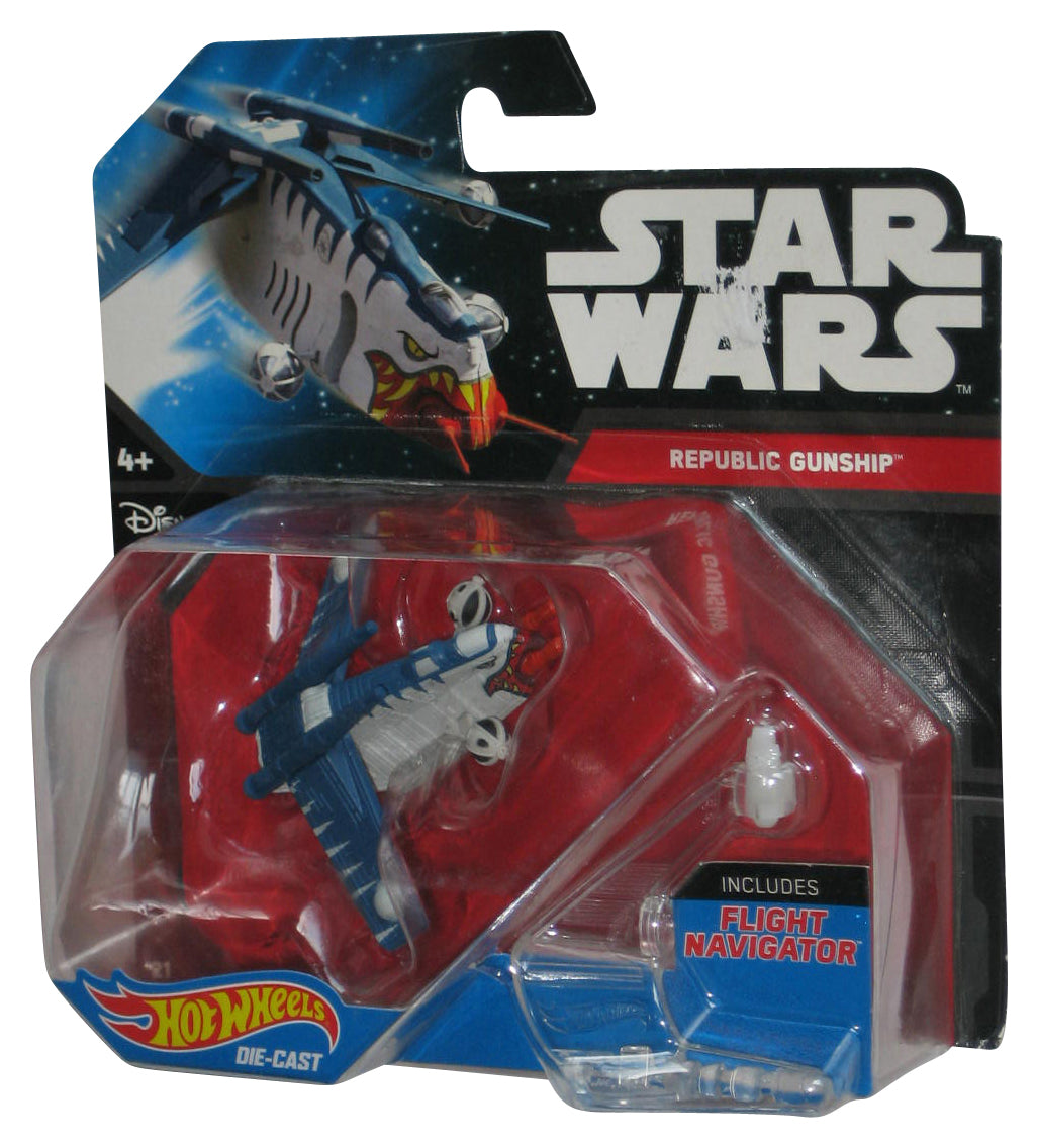 Star Wars Hot Wheels (2015) Republic Gunship Tiger Shark Starship Toy Vehicle - (Damaged Packaging)