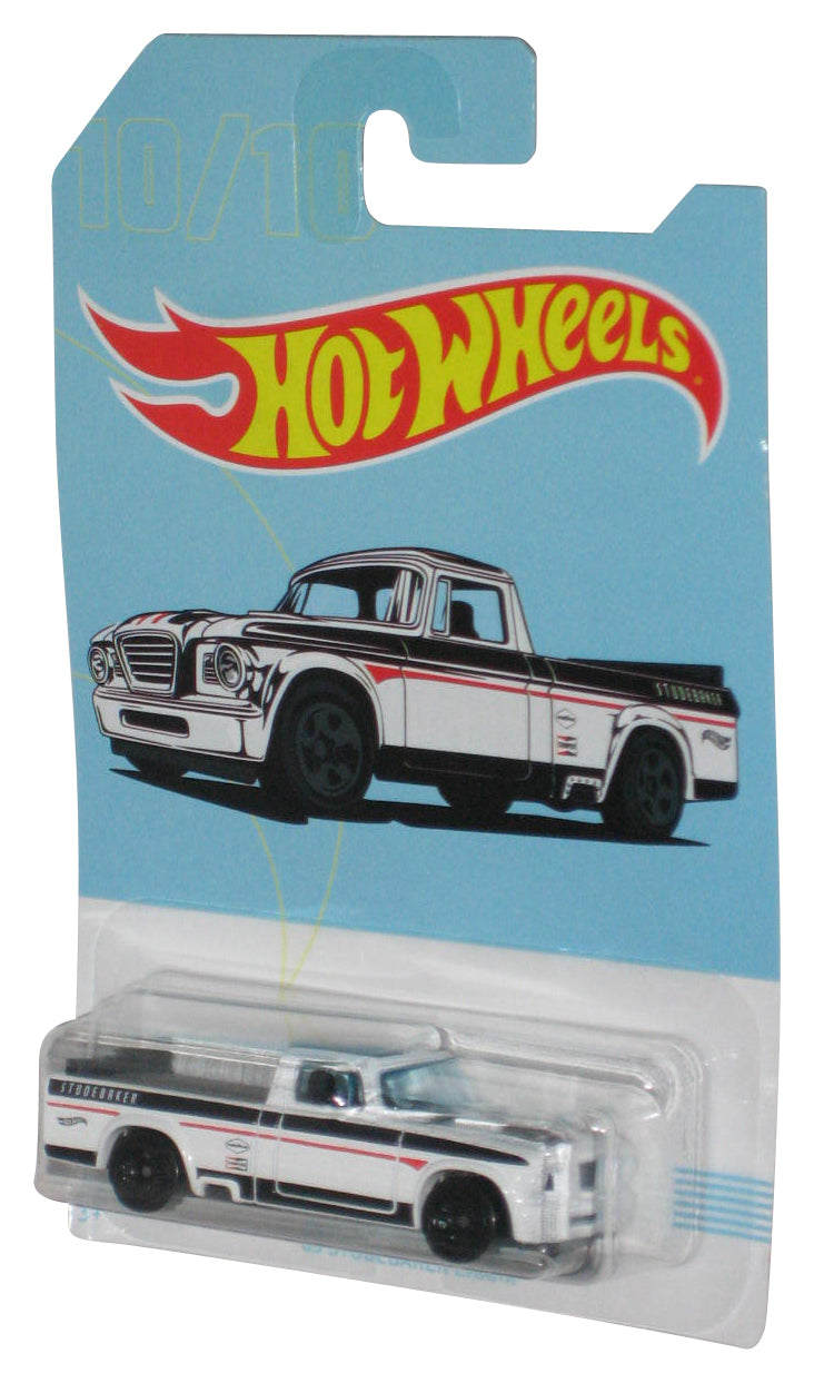 Hot Wheels (2017) White & Black '63 Studebaker Champ #10/10 Toy Truck