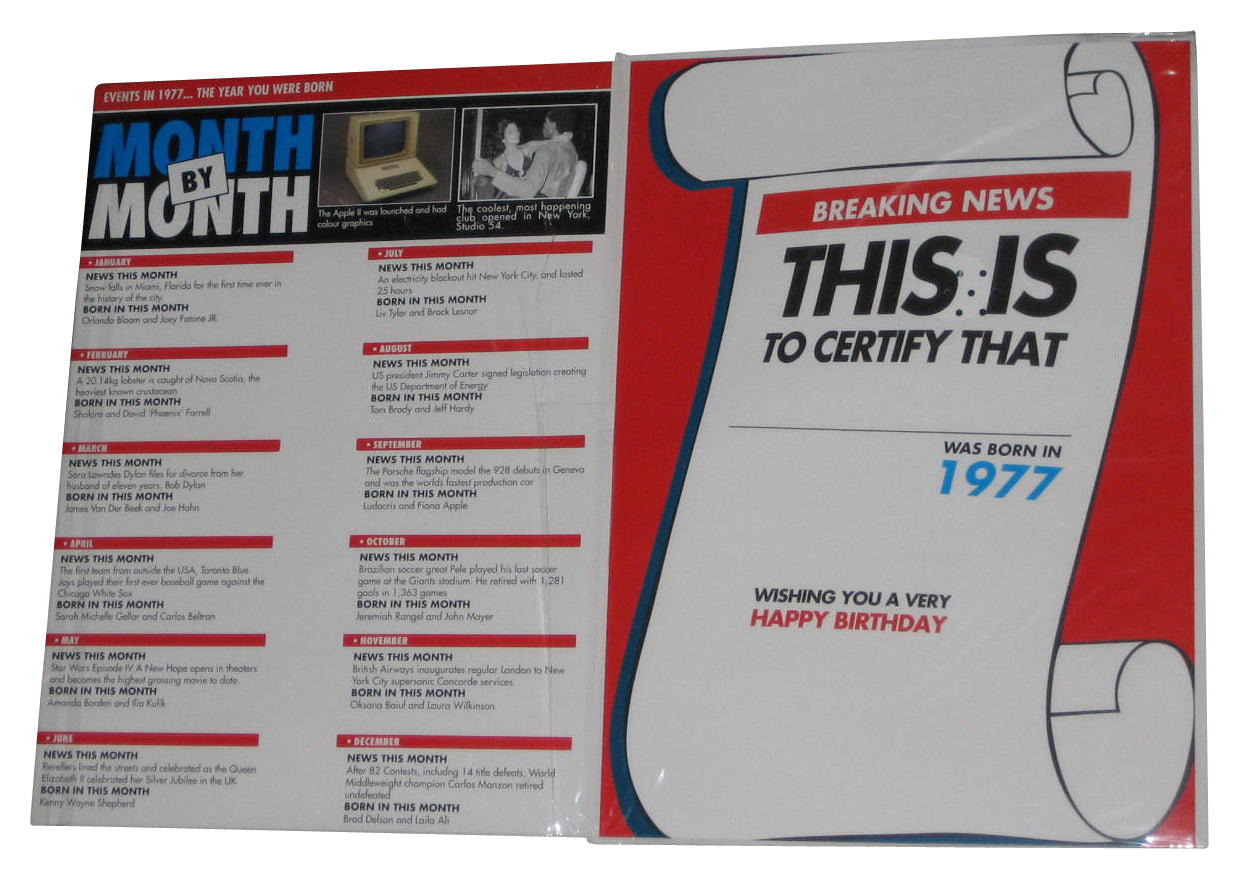 Star Wars 1977 Birthday Times Goodbye Elvis Happy 30th Birthday Talking Card