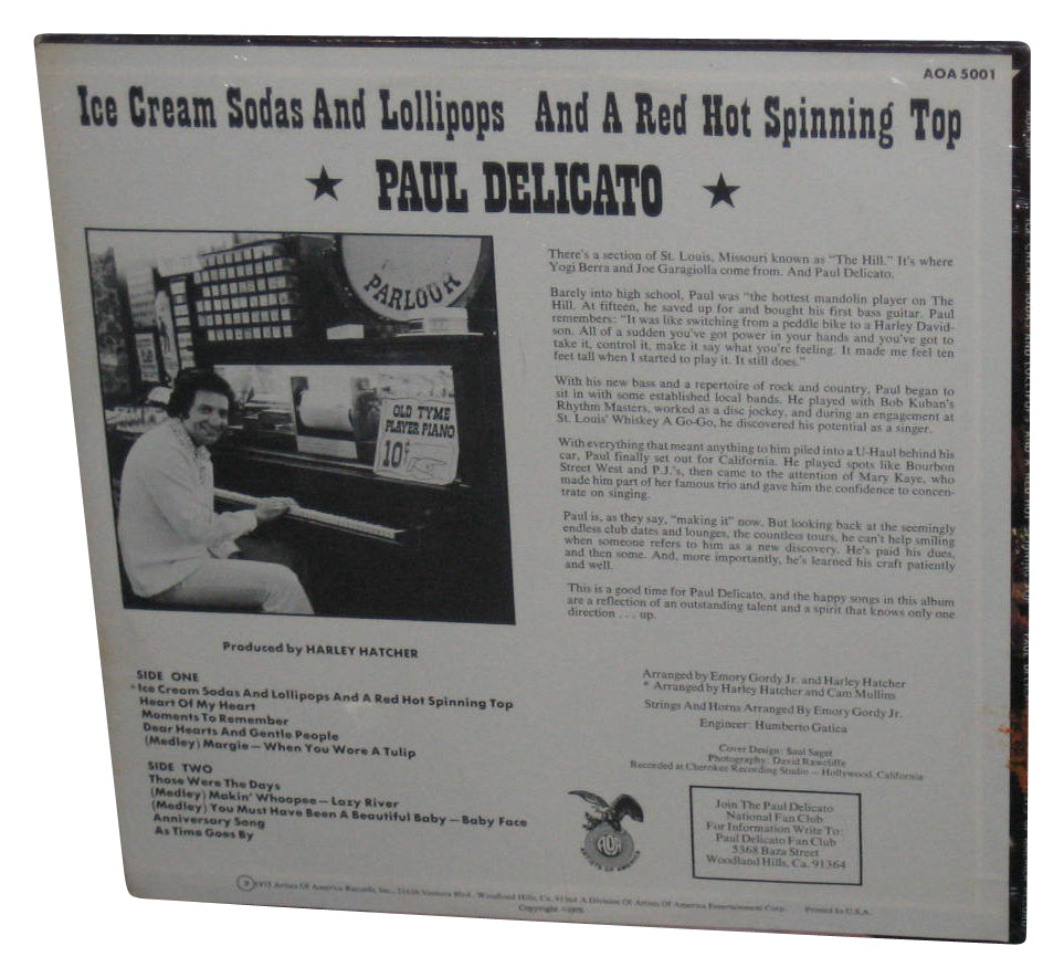 Paul Delicato Ice Cream Sodas and Lollipops LP Vinyl Record