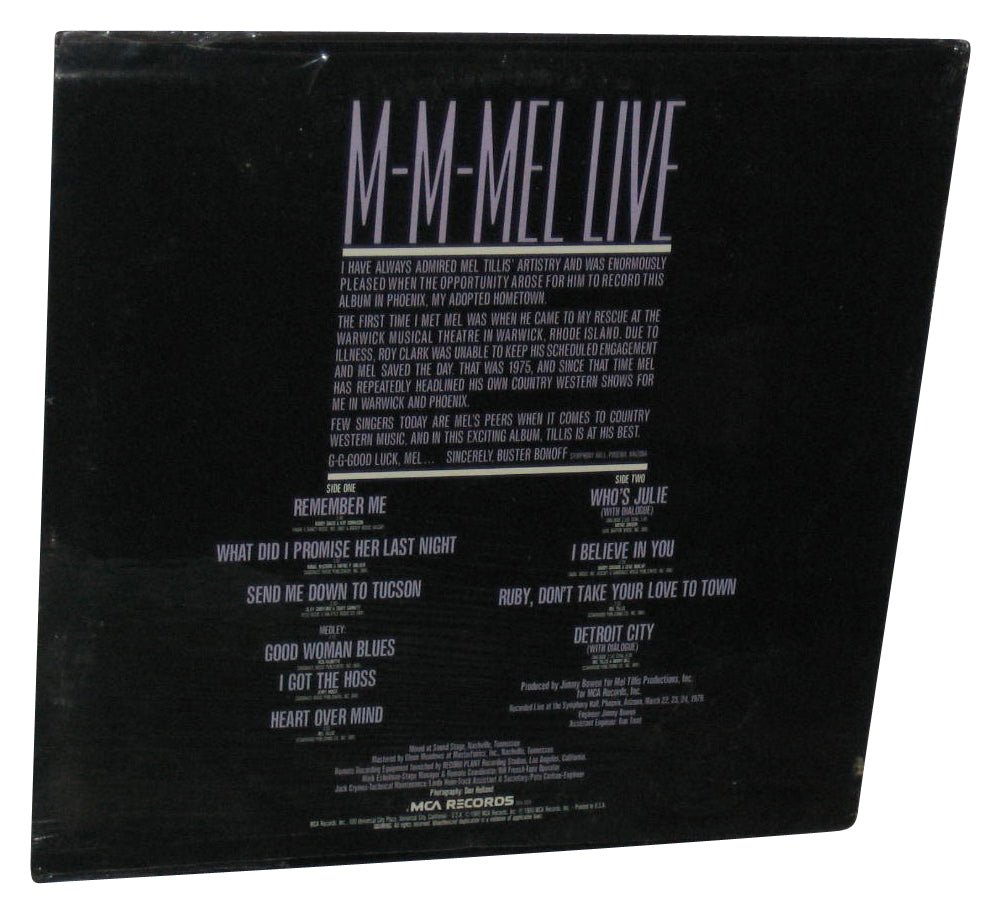 M-M-Mel Libr Mel Tillis And The Statesiders (1980) LP Vinyl Record