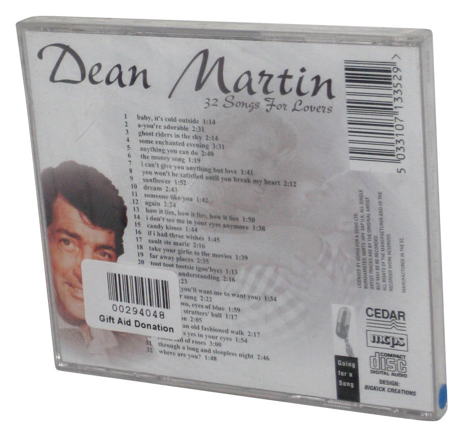 Dean Martin Songs For Lovers Music CD