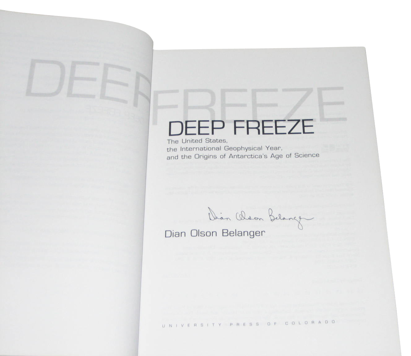Deep Freeze (2006) Hardcover Book - (Dian Olson Belanger)