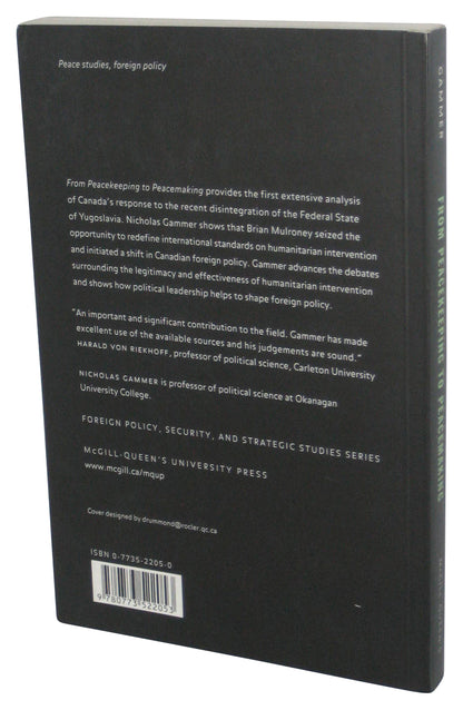 From Peacekeeping to Peacemaking Paperback Book - (Canada's Response to the Yugoslav Crisis)