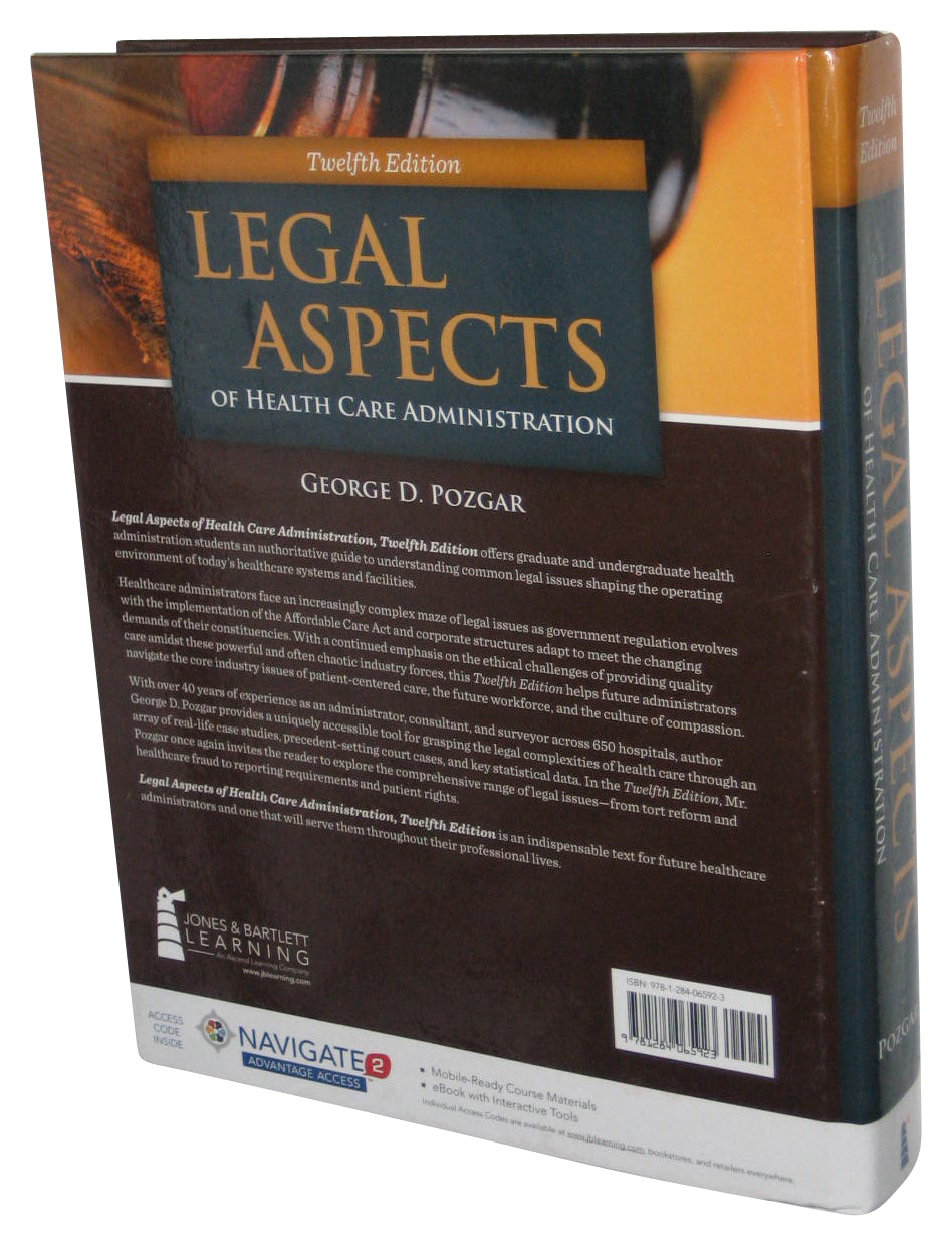 Legal Aspects of Health Care Administration 12th Edition Hardcover Book