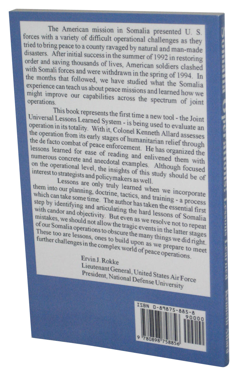 Somalia Operations (2002) Paperback Book - (Lessons Learned)
