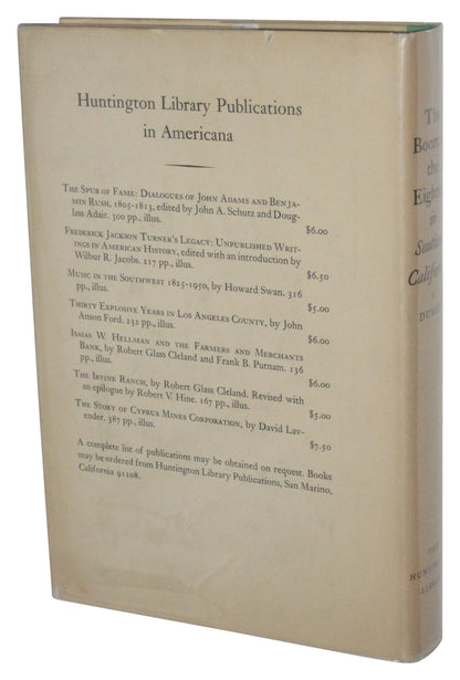 Boom of The Eighties in Southern California (1991) Hardcover Book - (Glenn S. Dumke)