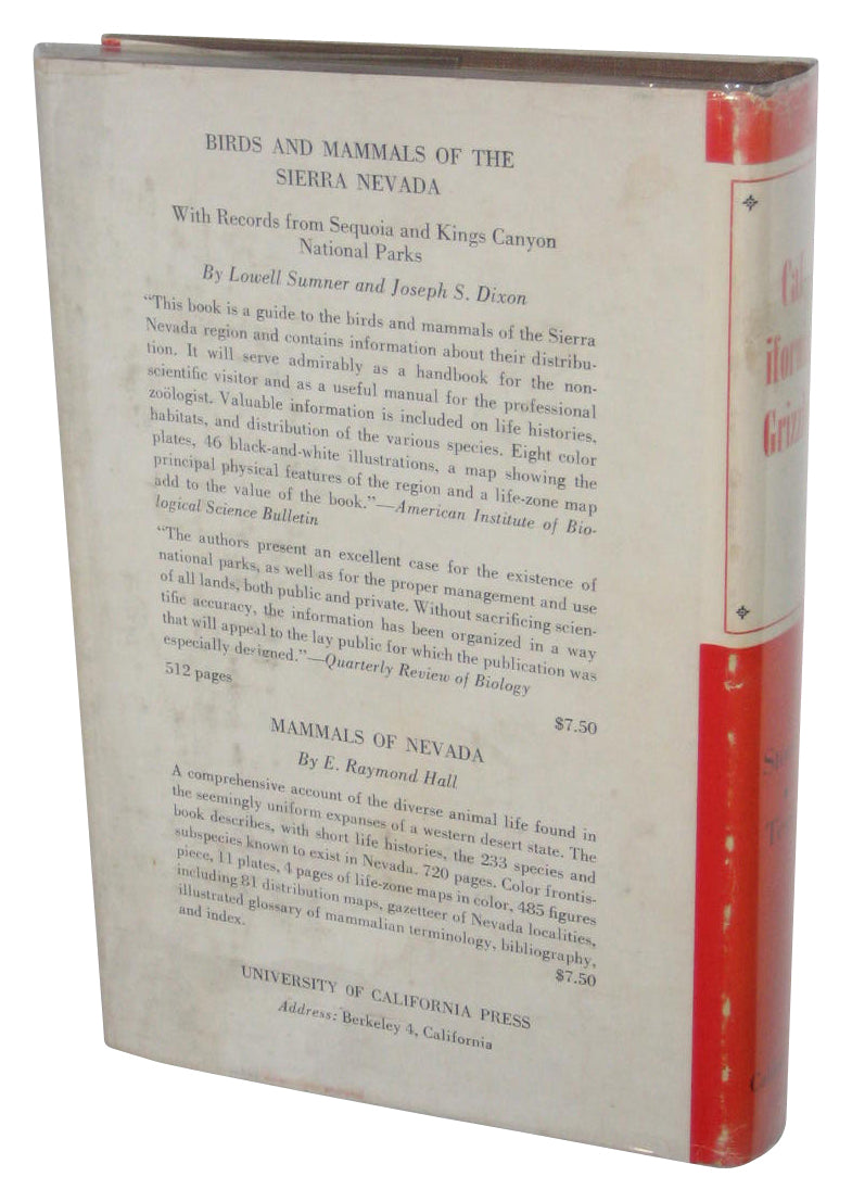 California Grizzly (1978) Hardcover Book - (Tracy I. Storer & Lloyd P. Tevis Jr.)