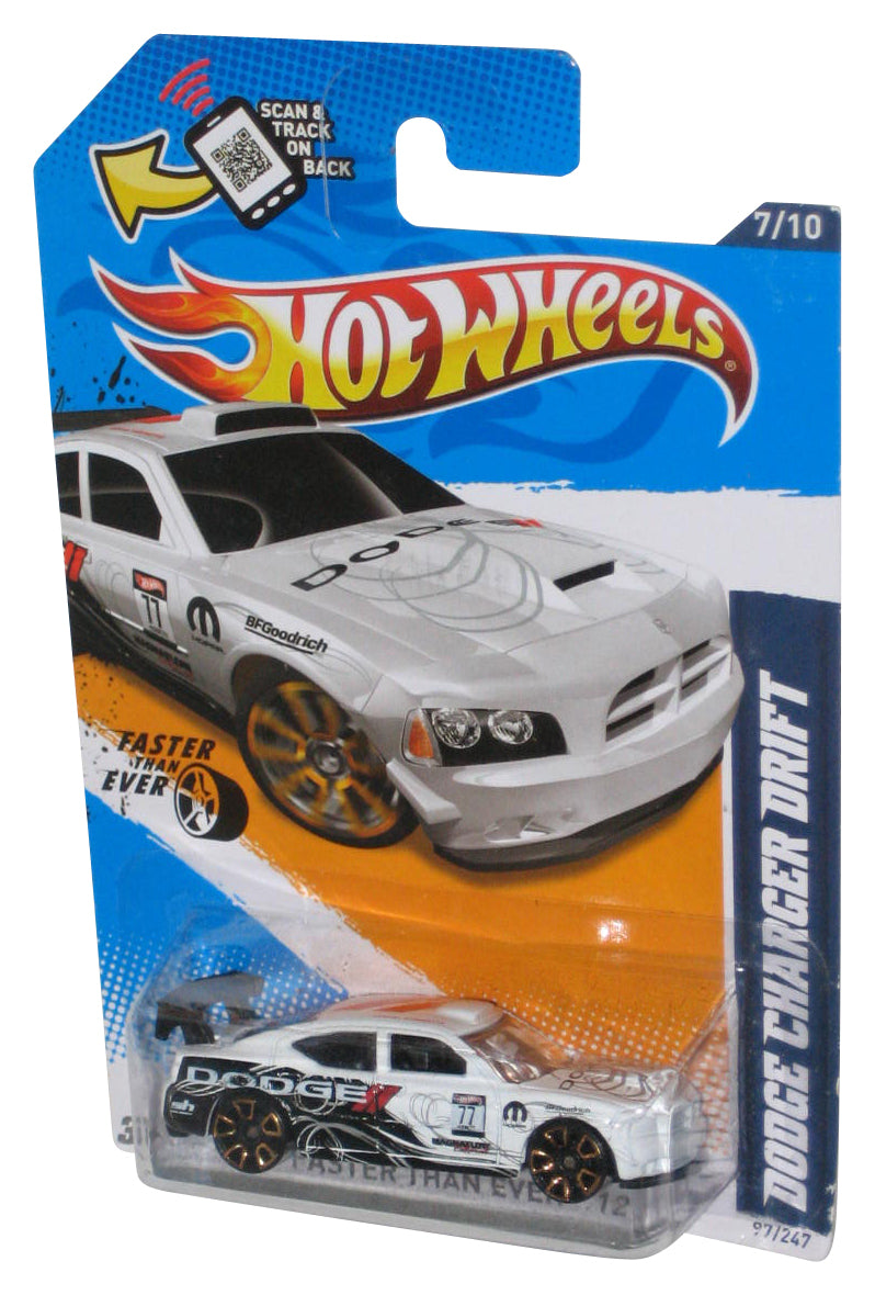 Hot Wheels Faster Than Ever '12 White Dodge Charger Drift Toy Car 97/247
