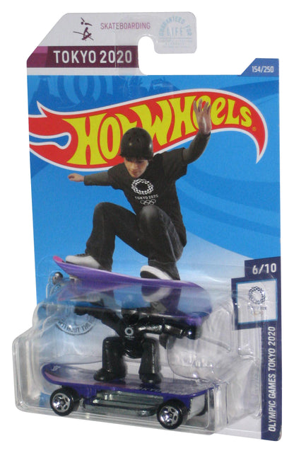 Hot Wheels Olympic Games Tokyo 2020 Skateboarding Skate Grom Purple & Black Toy Car 154/250