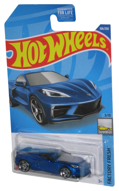 Hot Wheels Blue 2020 Corvette Factory Fresh 3/10 (2021) Toy Car 106/250