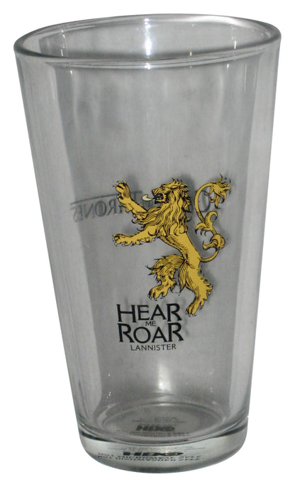 Game of Thrones Dark Horse Hear Roar Lannister Sigil Pint Glass