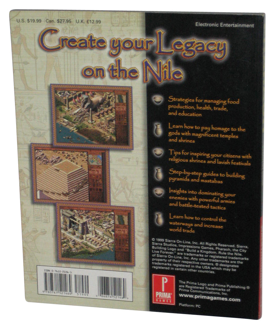 Pharaoh (1999) Prima Games Official Strategy Guide Book