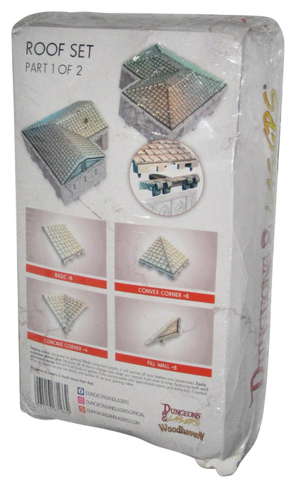 Dungeons & Lasers Woodhaven Roof Set Part 1 of 2 Sky Is The Limit Tabletop Plastic Box Set - (Damaged Box)