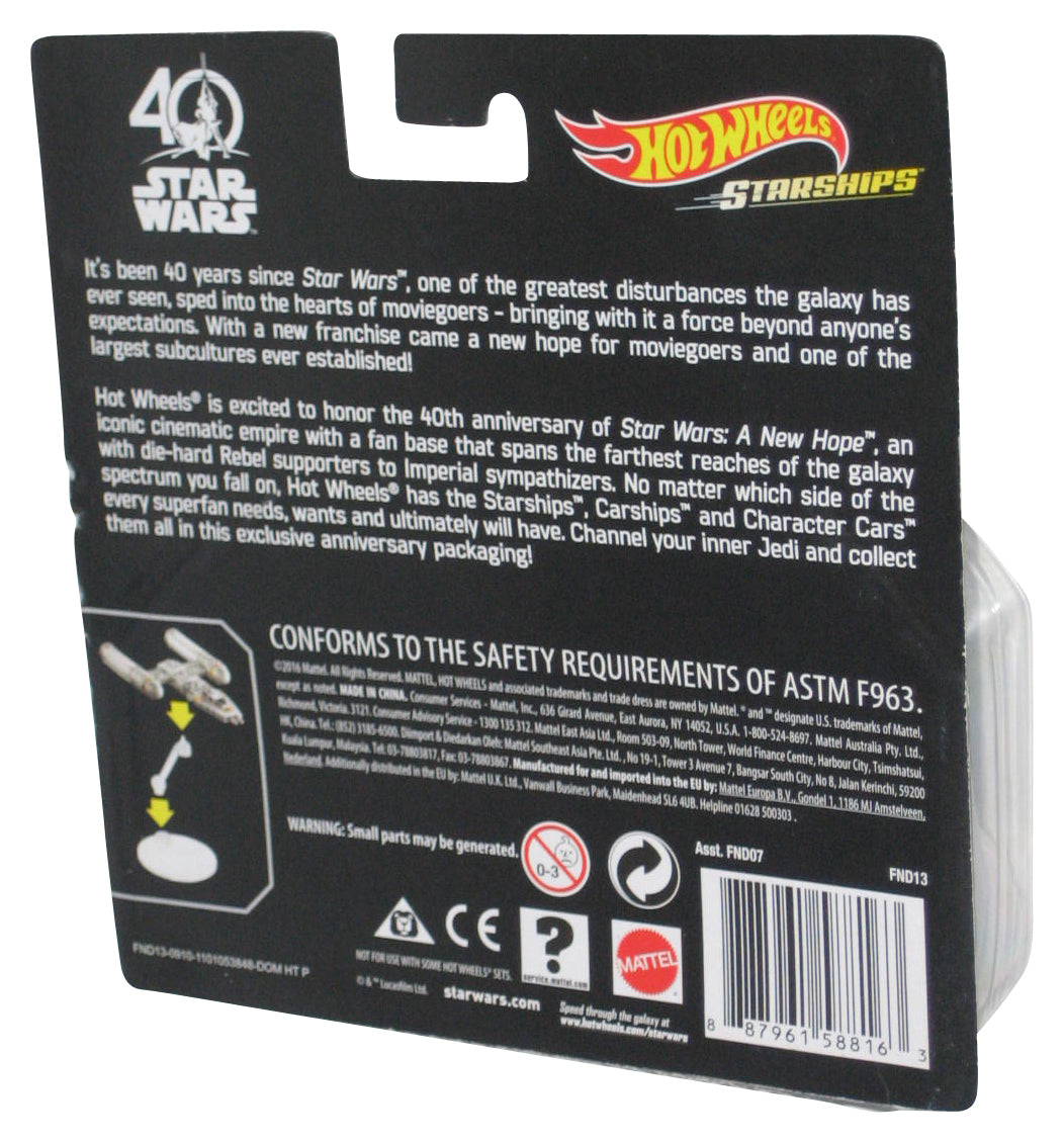 Star Wars Hot Wheels 40th Anniversary (2016) Y-Wing Fighter Gold Leader Starships Toy Vehicle