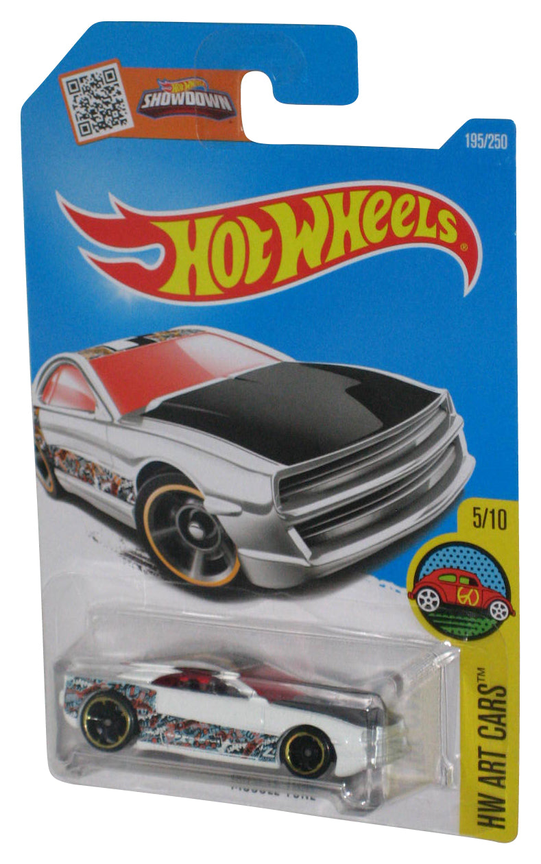 Hot Wheels HW Art Cars 5/10 Muscle Tone (2015) White Toy Car 195/250