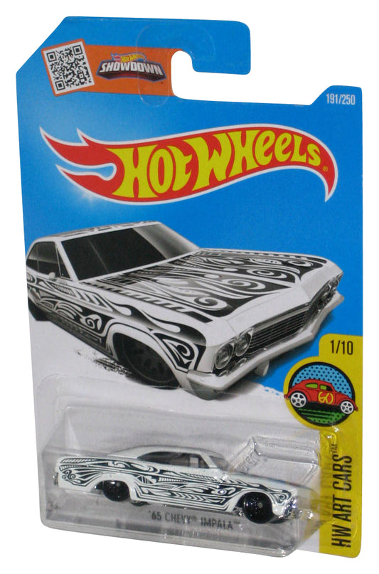 Hot Wheels HW Art Cars 1/10 '65 Chevy Impala (2015) White Toy Car 191/250