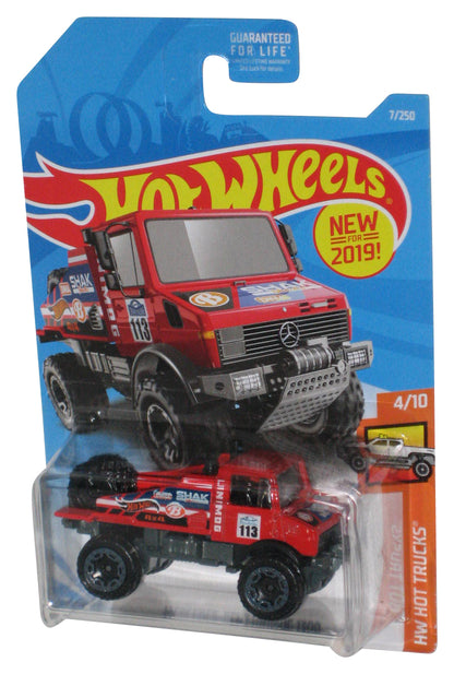 Hot Wheels HW Hot Trucks 4/10 Mercedes-Benz Unimog 1300 (2019) Red Toy Truck 7/250