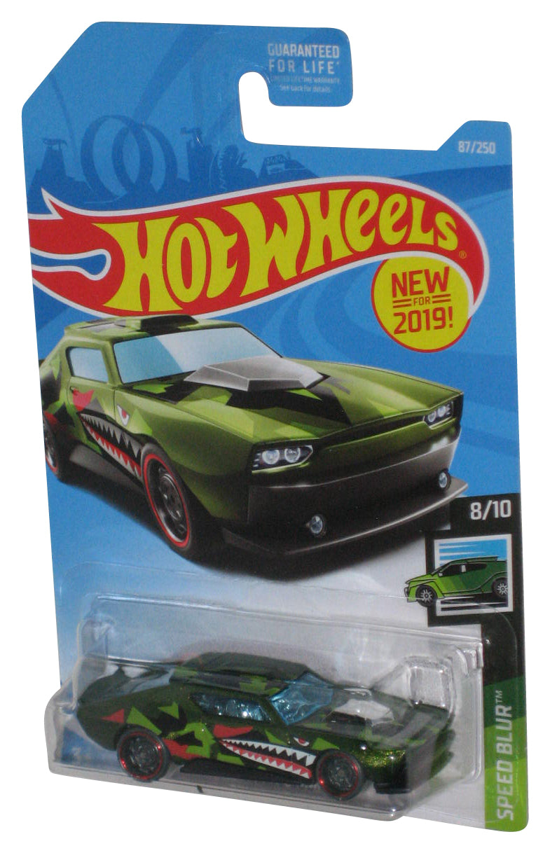 Hot Wheels Speed Blur 8/10 (2019) Green Muscle Bound Toy Car 87/250
