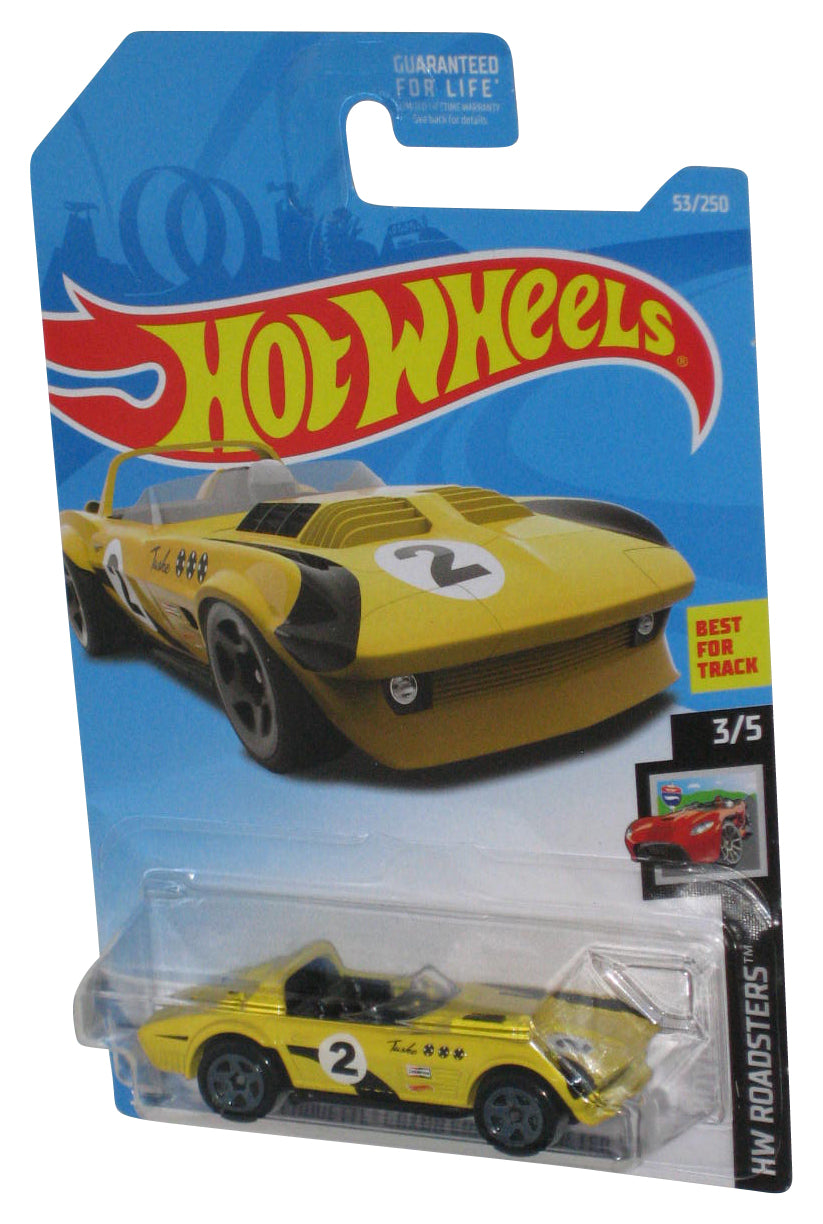 Hot Wheels Corvette Grand Sport Roadster (2017) HW Roadsters 3/5 Yellow Toy Car 53/250