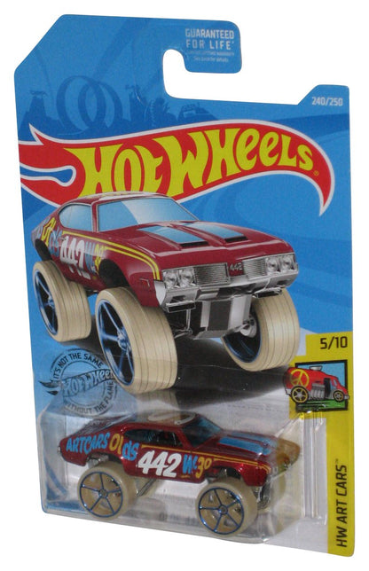 Hot Wheels HW Art Cars 5/10 (2017) Olds 442 W-30 Red Toy Car 240/250