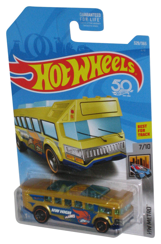 Hot Wheels High (2017) HW Metro 7/10 Yellow Toy Bus 329/365